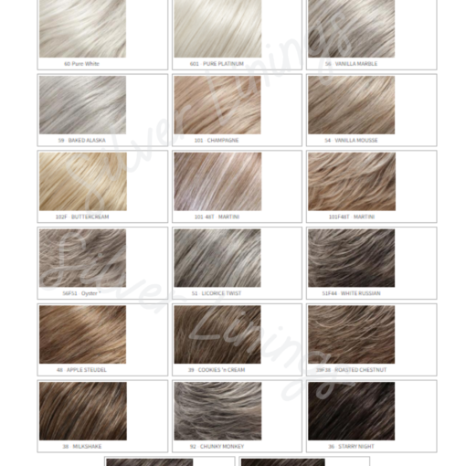 Silver Grey Wig Color Codes